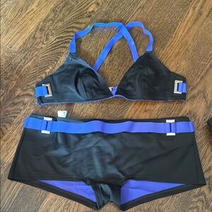 La Perla black and indigo bikini. NWOT